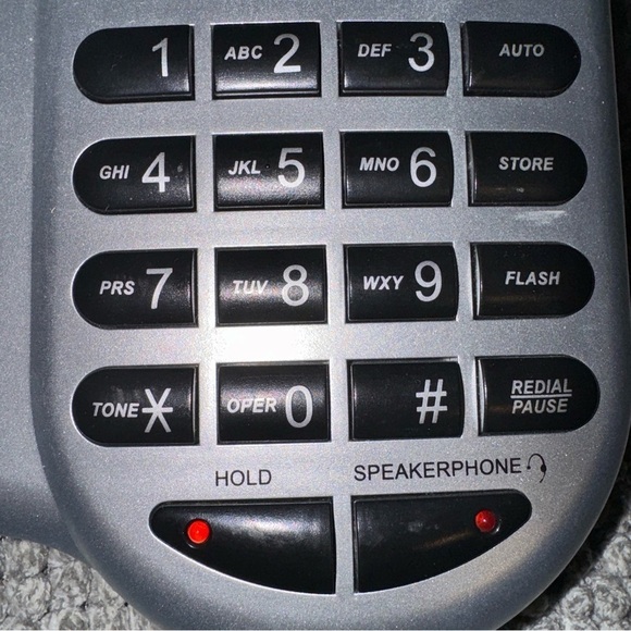 DURABRAND PH 3235 13 Memory Speakerphone Flash Redial Pause Cord Desk Telephone - Picture 11 of 16